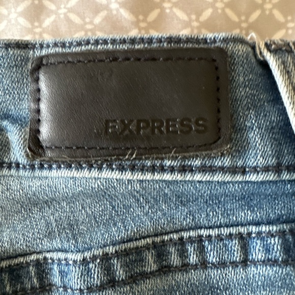 Express Stretch + Denim Perfect Cropped Mid Rise Legging Jeans Size 4 - Picture 6 of 7